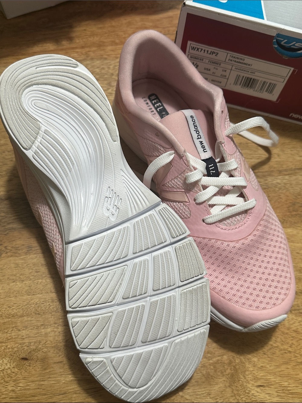 New Balance Women's Light Pink Athletic Walking Sneakers - Picture 3 of 3